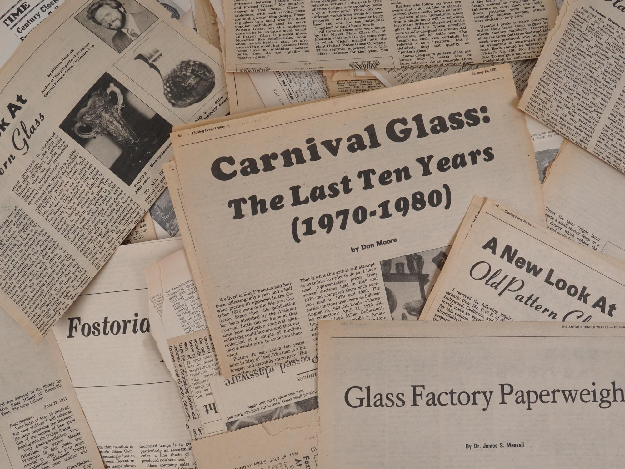 MAGAZINE CUTOUTS ABOUT AMERICAN GLASS COLLECTING PIC-3